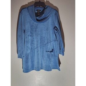 Ali Miles Sweater Womens Size L  ‎  Cowl Neck Fleece Tunic